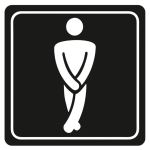 Parrot Products: Gents Toilet Symbolic Sign on Black ACP 15cm*15cm Parrot Products: Gents Toilet Symbolic Sign on Black ACP 15cm*15cm