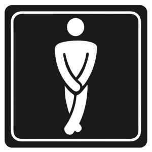 Parrot Products: Gents Toilet Symbolic Sign on Black ACP 15cm*15cm Parrot Products: Gents Toilet Symbolic Sign on Black ACP 15cm*15cm