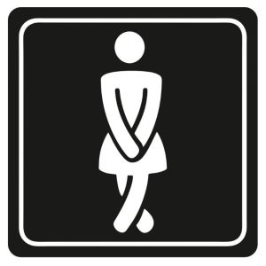 Parrot Products: Ladies Toilet Symbolic Sign on Black ACP 15cm*15cm Parrot Products: Ladies Toilet Symbolic Sign on Black ACP 15cm*15cm