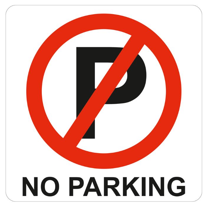 Parrot Products: No Parking Symbolic Sign on White ACP 15cm*15cm Parrot Products: No Parking Symbolic Sign on White ACP 15cm*15cm