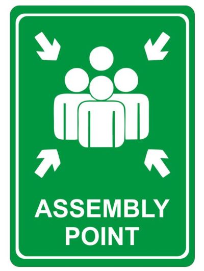 Parrot Products: Green Assembly Point Symbolic Sign on White ACP 15cm*15cm Parrot Products: Green Assembly Point Symbolic Sign on White ACP 15cm*15cm
