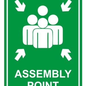 Parrot Products: Green Assembly Point Symbolic Sign on White ACP 15cm*15cm Parrot Products: Green Assembly Point Symbolic Sign on White ACP 15cm*15cm