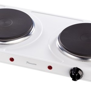 Pineware – 2000W Double Solid Hotplate – White Pineware – 2000W Double Solid Hotplate – White