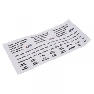NUR Distribution Board Accessory Label Sheet NUR Distribution Board Accessory Label Sheet