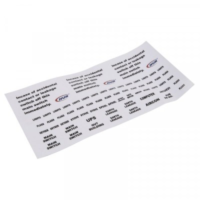 NUR Distribution Board Accessory Label Sheet NUR Distribution Board Accessory Label Sheet