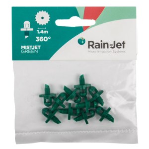 Micro Rainjet Head Mister 360deg Green 1.3mm 10pack Micro Rainjet Head Mister 360deg Green 1.3mm 10pack