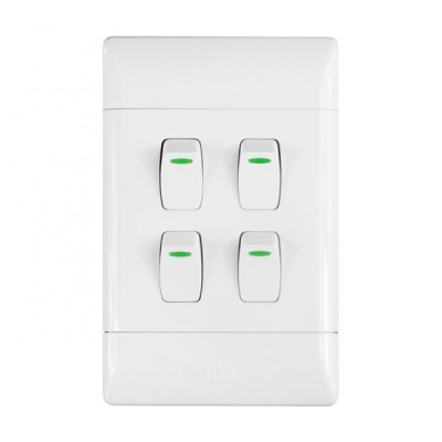 CBI Bell Switch – 4 Lever 1 Way – Electrical Accessories – 4mm x 2mm CBI Bell Switch – 4 Lever 1 Way – Electrical Accessories – 4mm x 2mm