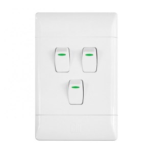 Cbi Light Switch – 3Lever 1Way 4X2 White Cbi Light Switch – 3Lever 1Way 4X2 White