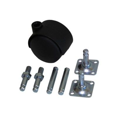 Caslad Twin Wheel Castor With Fittings – 40mm Caslad Twin Wheel Castor With Fittings – 40mm