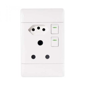 Cbi Euro Horizontal Switch Plug – 4X2 White Cbi Euro Horizontal Switch Plug – 4X2 White