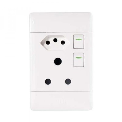 Cbi Euro Horizontal Switch Plug – 4X2 White Cbi Euro Horizontal Switch Plug – 4X2 White