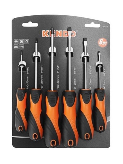 Kendo 6 Piece Screwdriver Set Kendo 6 Piece Screwdriver Set