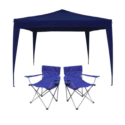 Afritrail 3 x 3m Gazebo Chair Combo – Blue Afritrail 3 x 3m Gazebo Chair Combo – Blue