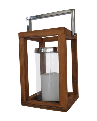 The Gift Shop – Anika Wooden Lantern – Including Candle The Gift Shop – Anika Wooden Lantern – Including Candle