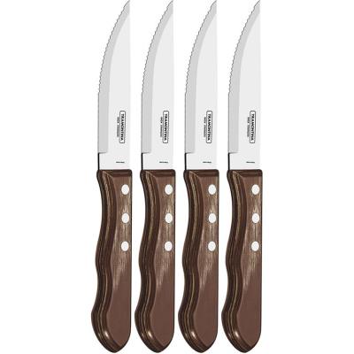 Tramontina 5″ (13cm) 4piece Jumbo Table Steak Knife Set with Wooden Handles Tramontina 5″ (13cm) 4piece Jumbo Table Steak Knife Set with Wooden Handles