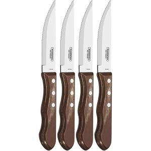 Tramontina 5″ (13cm) 4piece Jumbo Table Steak Knife Set with Wooden Handles Tramontina 5″ (13cm) 4piece Jumbo Table Steak Knife Set with Wooden Handles