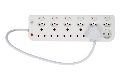Nexus – 12 Way Multi-Plug with Switches – White Nexus – 12 Way Multi-Plug with Switches – White