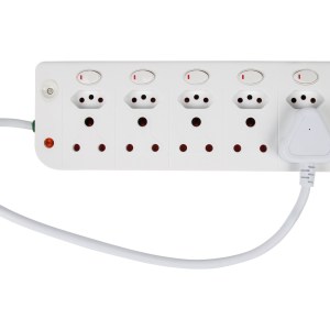 Nexus – 12 Way Multi-Plug with Switches – White Nexus – 12 Way Multi-Plug with Switches – White