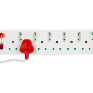 Nexus – 12 Way Multi-Plug with USB – White Nexus – 12 Way Multi-Plug with USB – White