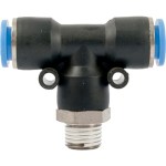 Aircraft Pu Hose Fitting Tee 10mm-1/4 M Aircraft Pu Hose Fitting Tee 10mm-1/4 M