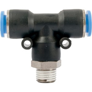 Aircraft Pu Hose Fitting Tee 10mm-1/4 M Aircraft Pu Hose Fitting Tee 10mm-1/4 M