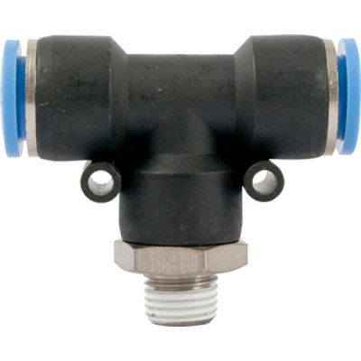 Aircraft Pu Hose Fitting Tee 12mm-1/4 M Aircraft Pu Hose Fitting Tee 12mm-1/4 M