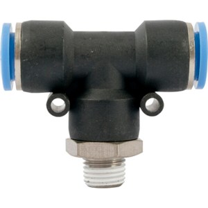 Aircraft Pu Hose Fitting Tee 12mm-1/4 M Aircraft Pu Hose Fitting Tee 12mm-1/4 M