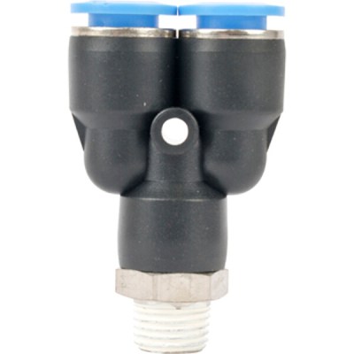 Aircraft Pu Hose Fitting Y Joint 10mm-1/4 M Aircraft Pu Hose Fitting Y Joint 10mm-1/4 M