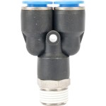 Aircraft Pu Hose Fitting Y Joint 10mm-3/8 M Aircraft Pu Hose Fitting Y Joint 10mm-3/8 M