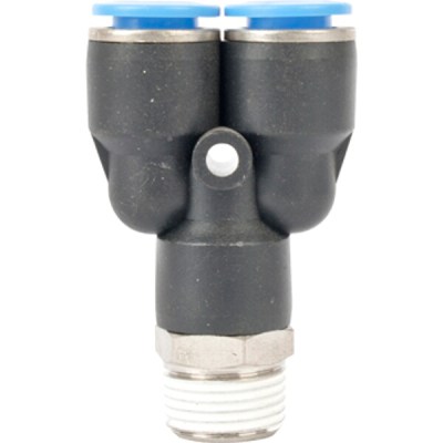Aircraft Pu Hose Fitting Y Joint 10mm-3/8 M Aircraft Pu Hose Fitting Y Joint 10mm-3/8 M