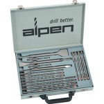 Alpen Sds Plus Drill And Chisel Set 16 Piece In Metal Carry Case Alpen Sds Plus Drill And Chisel Set 16 Piece In Metal Carry Case
