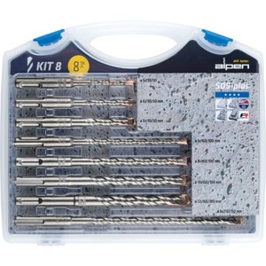 Alpen Sds Plus Drill Bit Set 8 Piece In Plastic Carry Case Alpen Sds Plus Drill Bit Set 8 Piece In Plastic Carry Case