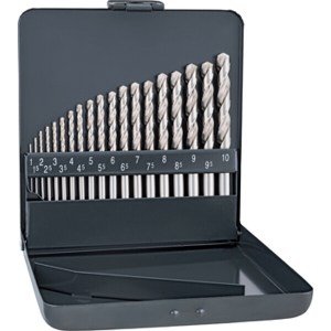 Alpen Hss Sprint Drill Bit Set 19 Piece 1-10 X 0.5mm In Metal Case Alpen Hss Sprint Drill Bit Set 19 Piece 1-10 X 0.5mm In Metal Case