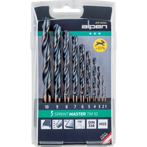 Alpen Hss Sprint Drill Bit Set 10 Piece 1-10 X 1.0 Alpen Hss Sprint Drill Bit Set 10 Piece 1-10 X 1.0