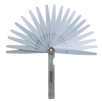 ACCUD Feeler Gauge 17 Blade 100mm 0.02-1.00mm ACCUD Feeler Gauge 17 Blade 100mm 0.02-1.00mm