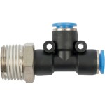 Aircraft Pu Hose Fitting Tee 8mm x 8mm x 1/2″M Aircraft Pu Hose Fitting Tee 8mm x 8mm x 1/2″M