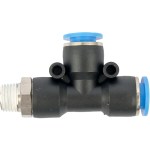 Aircraft Pu Hose Fitting Tee 10mm x 10mm x 1/4″M Aircraft Pu Hose Fitting Tee 10mm x 10mm x 1/4″M