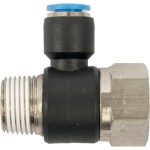 Aircraft Pu Hose Fitting Tee 6mm x 3/8″F x 3/8″M Aircraft Pu Hose Fitting Tee 6mm x 3/8″F x 3/8″M