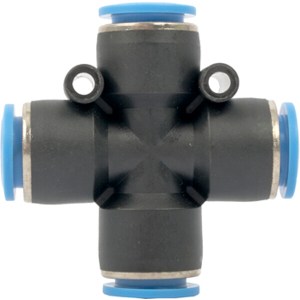 Aircraft Pu Hose Fitting 4 Way Connector 12mm Aircraft Pu Hose Fitting 4 Way Connector 12mm