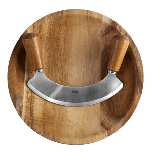 Jamie Oliver – Mezzaluna & Board – Brown Jamie Oliver – Mezzaluna & Board – Brown