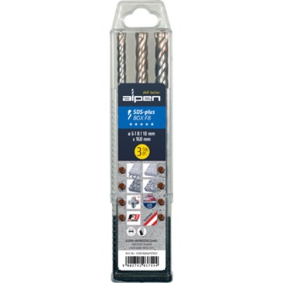 Alpen SDS Plus F8 Extreme 3Piece Set 6 8 & 10mm Alpen SDS Plus F8 Extreme 3Piece Set 6 8 & 10mm
