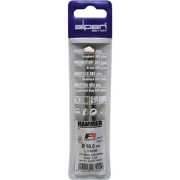 Alpen SDS Plus Drill Hammer F4 Bit 160×100 9.5mm Alpen SDS Plus Drill Hammer F4 Bit 160×100 9.5mm