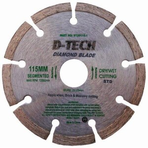 D-Tech Diamond Blade Segmented Std. 115×22.23mm D-Tech Diamond Blade Segmented Std. 115×22.23mm