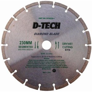 D-Tech Diamond Blade Segmented Std. 230×22.23mm D-Tech Diamond Blade Segmented Std. 230×22.23mm