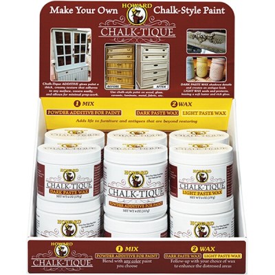 Howard Count. Disp.. Chalk-Tique 6 x Additive & 6 x Light/Dark Wax Howard Count. Disp.. Chalk-Tique 6 x Additive & 6 x Light/Dark Wax