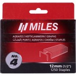 Miles Galv Staples 18G T50 12mm x 1250Pcs Miles No4 Miles Galv Staples 18G T50 12mm x 1250Pcs Miles No4