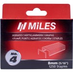 Miles Galv Staples 18G T50 8mm x 1250Pcs Miles No4 Miles Galv Staples 18G T50 8mm x 1250Pcs Miles No4