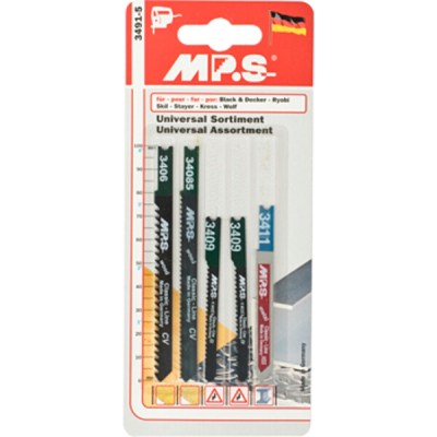 MPS Jigsaw Blade Set 5Piece B&D Shank MPS Jigsaw Blade Set 5Piece B&D Shank