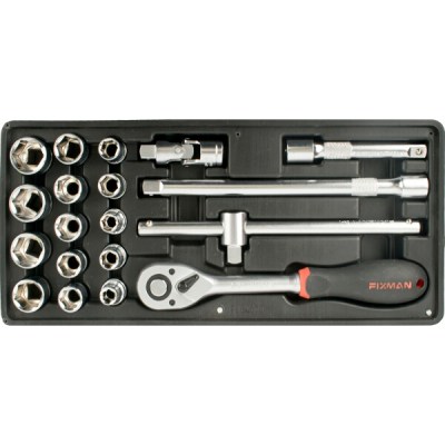 Fixman 19- Piece 1/2″ Dr.Sockets & Accessories Fixman 19- Piece 1/2″ Dr.Sockets & Accessories