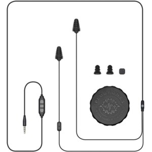 Plugfones Guardian Plus Series Black & Black Wired Earphones With Mic & Vol Cont Plugfones Guardian Plus Series Black & Black Wired Earphones With Mic & Vol Cont